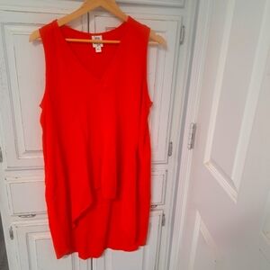 Ivy Jane Orange High Low Tank Top